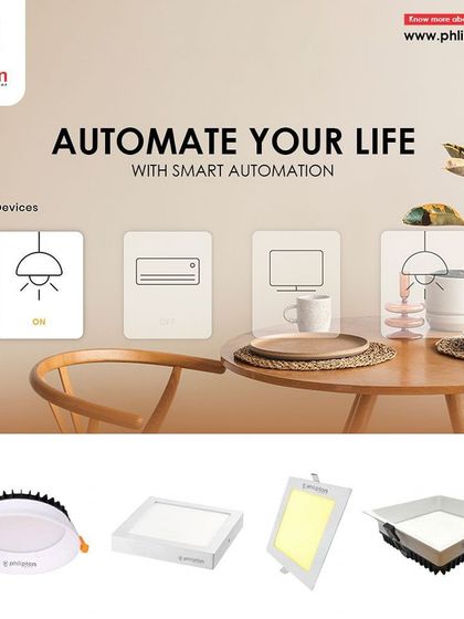 I help you automate your life with a variety of smart devices, including my diverse range of lighting fixtures like panel lights and COB lights, all controllable through one system.