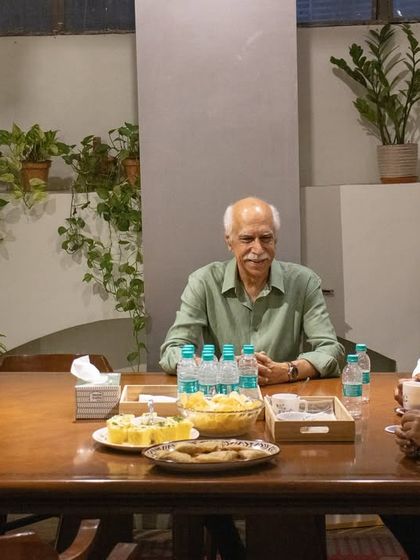 Sharing ideas and inspiration over a cup of tea. Building relationships with clients and collaborators is at the heart of my design process, ensuring every project is a shared journey.