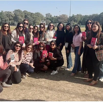 The whole tribe gathered on a beautiful day at Roshnara Club for our session with Anu Singh Choudhary. It was a perfect blend of literature, laughter, and lovely weather.