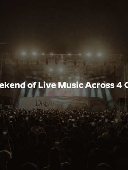 A summary graphic of a massive weekend of live music across 4 cities. This highlights our logistical expertise and our capacity to execute multiple large-scale shows simultaneously nationwide.