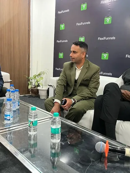Another shot from our interaction with Dr. Velumani, discussing the nuances of building and scaling a business from the ground up.