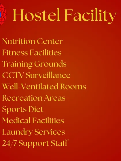 Here is a list of the comprehensive facilities we offer at our hostel. From a nutrition center and fitness facilities to medical support and laundry services, we take care of everything so our players can dedicate themselves to the game.