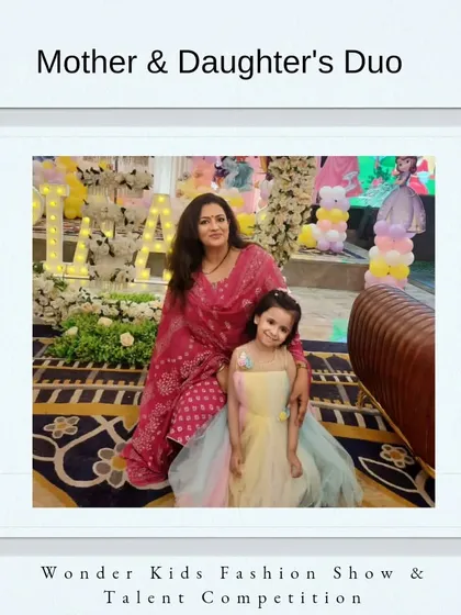 Announcing our mother and daughter duo, Naavya and Disha Choudhary. I love it when families participate together, turning the fashion show into a shared adventure.