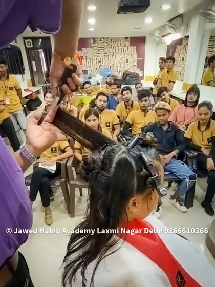 This is what hands-on learning looks like. Our students get extensive practical training, starting with the fundamentals of hair sectioning and cutting, ensuring they build a strong foundation.