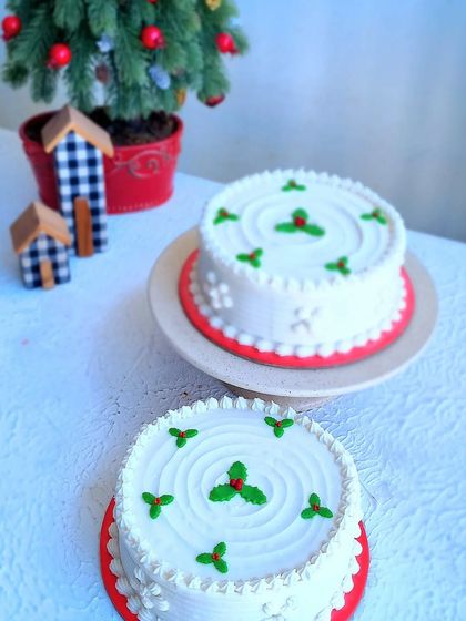 Another view of my traditional Christmas fruit cakes, perfect for holiday celebrations.