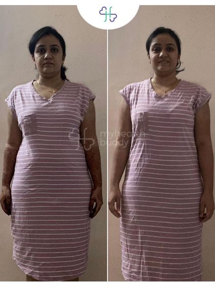 Sampada lost 5 kgs in 12 weeks, even with a busy schedule. My role was to provide simple plans and not give up on her.