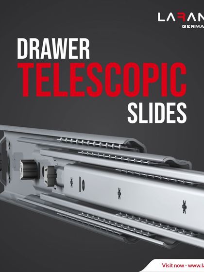 A close-up of the German precision engineered into my drawer telescopic slides. The mechanism is designed for a lifetime of effortless access.