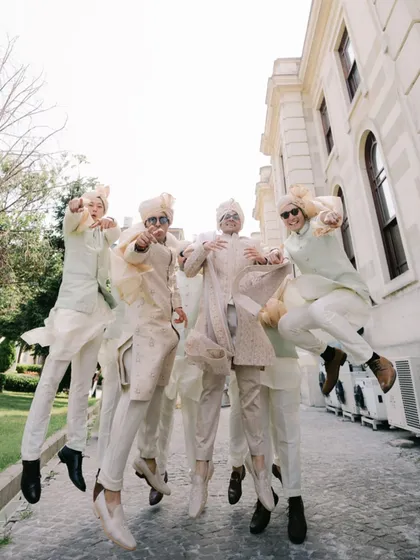 It's not a wedding without the groom's crew bringing the energy. This unscripted moment of pure fun with the groomsmen in Turkey shows the joy and camaraderie that make a wedding celebration complete.