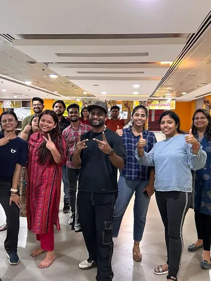 All smiles after a successful corporate dance workshop. Our goal is to create a positive, judgment-free zone where colleagues can build camaraderie through movement.