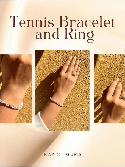 From day to night, let your jewellery make the statement. This collage shows my classic tennis bracelet and diamond ring, your go-to combination for effortless glam and undeniable sparkle.