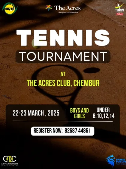 The shadow of a racquet on a clay court signals the start of a new tournament. Join us in March for our next youth competition at The Acres Club.
