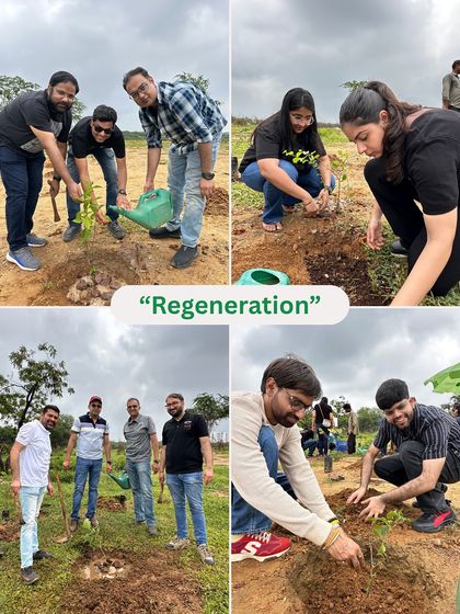 "Regeneration," "Lifeline," "Awakening," "Legacy." These were the words used by employees from OSTTRA after their planting day at Aravali Nagar Van. This collage captures their hands-on contribution to building an urban forest.