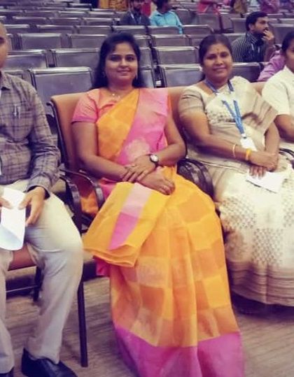 Sitting with fellow faculty members at the Faculty Development Program at Kongu Arts and Science College in Erode.