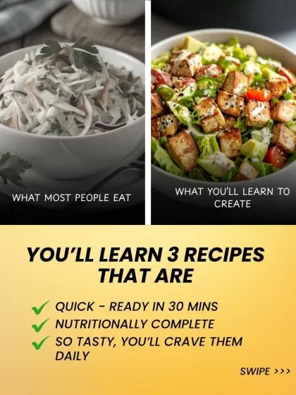 Move beyond boring, unsatisfying salads. I will teach you to create vibrant, nutritionally complete salads that are so tasty, you will actually crave them every day. This is what you'll learn to create in my workshop.