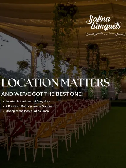 Location matters, and we've got the best one! Centrally located in the heart of Bangalore with two premium rooftop venues.