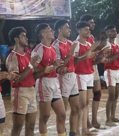 Our junior team lined up and applauding during the tournament ceremony.