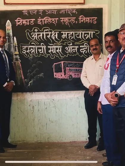 As the Event Art Designer for the 'Space on Wheel' exhibition, I created this chalkboard art to welcome the students and guests to the science event.