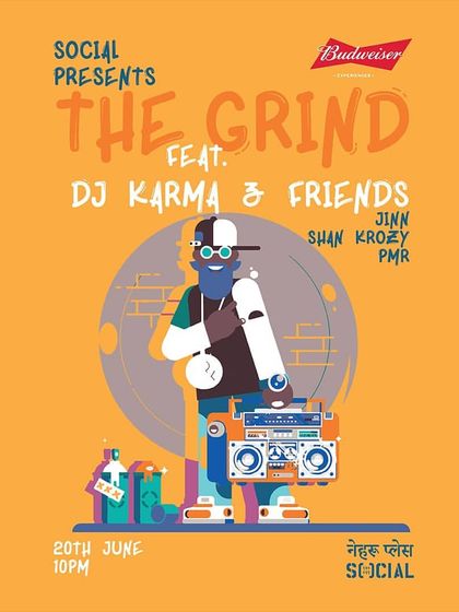 Another poster for 'The Grind', showcasing the boombox and old school hip hop aesthetic that I love.