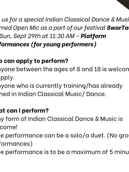 Information about applying for our Platform Performances for young performers.