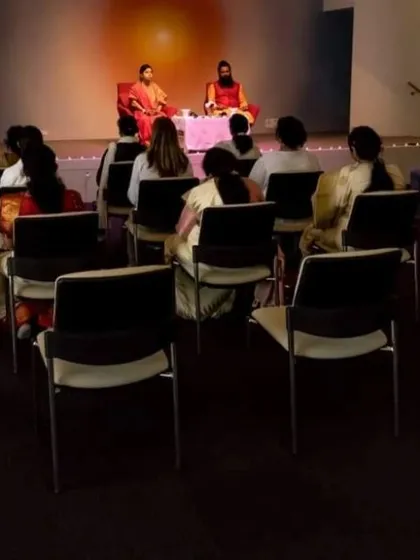 A view of the audience at our Sydney meditation session. A duplicate of image 58, this shows the shared meditative experience from a different angle.