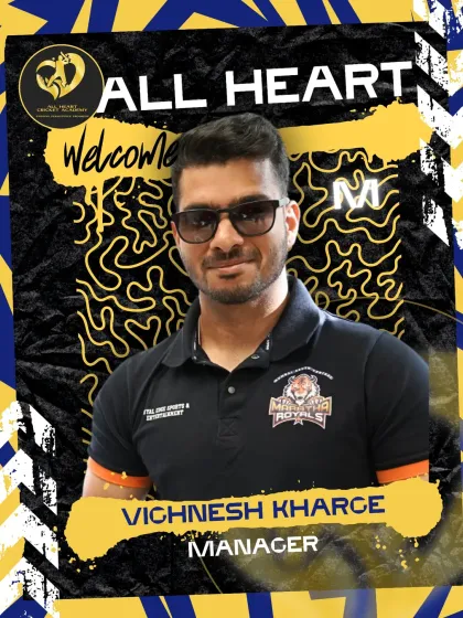 The man behind the scenes, our manager Vighnesh Kharge. He ensures everything at the academy runs like clockwork, from planning to execution.