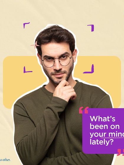 A simple, open-ended question like "What's been on your mind lately?" can create a space for him to share without pressure. It shows you care about his inner world.