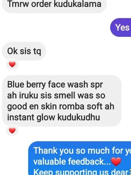 The Blueberry Face Wash is praised for its good smell and for giving soft, instant glow. I believe skincare should be a pleasant experience.