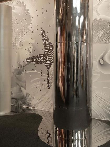 A repeat of image 108, a view of the 'Silver Escapade' installation.