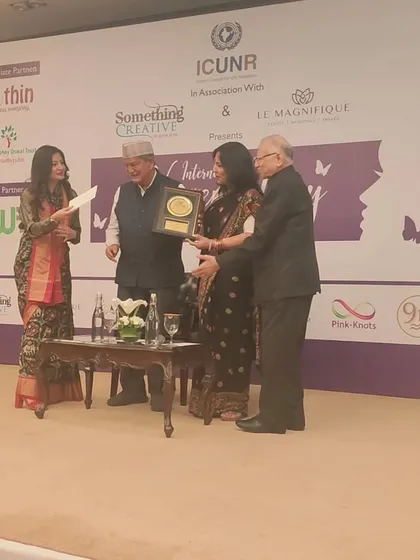 I was deeply honored to receive the Lifetime Achievement award for my work in women empowerment and gender justice. Here I am accepting the award from former Chief Minister Harish Rawat in New Delhi. This recognition is not just for me, but for every woman whose fight for justice I have been a part of.