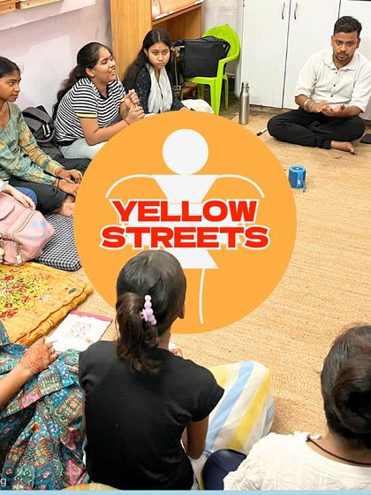 Our vocal training session at the Yellow Streets Centre. Students sit in a circle, creating an intimate and safe space for them to practice and receive feedback.