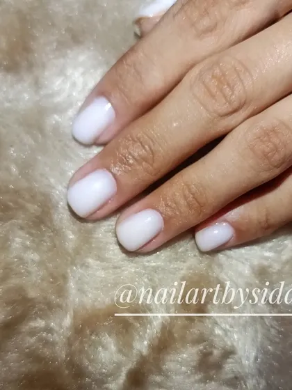 Another shot of the clean and simple nail overlay.
