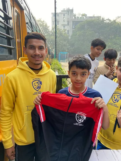It's not just about trophies. We also award players with academy merchandise like this tracksuit for their outstanding performance.