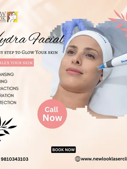 This graphic outlines the core steps of our signature HydraFacial. We follow a precise process of cleansing, peeling, extraction, hydration, and protection to ensure your skin receives comprehensive care for a lasting, healthy glow.