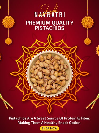 Pistachios are a great source of protein and fiber, making them a healthy and delicious snack option during the Navratri festival.
