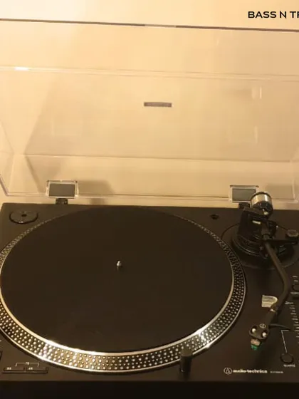 The Audio Technica LP-120 turntable, a modern classic for vinyl lovers. It's the perfect starting point for anyone looking to get into the rich, warm sound of analog music.