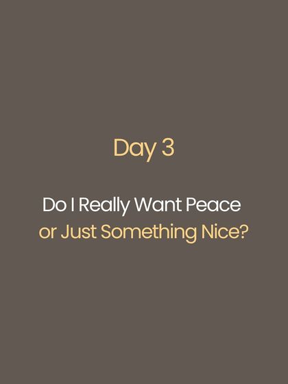 This is not a challenge, but a return. I offer one reflection a day for self-inquiry. Questions like, "If no one is watching, who am I?" or "Do I really want peace or just something nice?" There is nothing to fix, just an invitation to sit with the question and let the layers fall away.