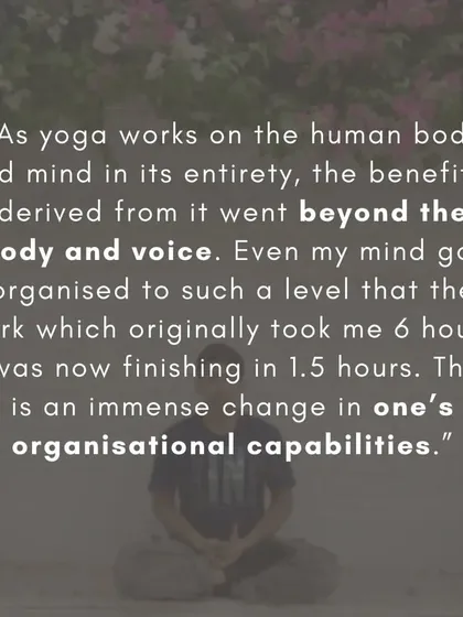 Another insight from Akash on how yoga helped organize his mind, drastically improving his productivity and organizational capabilities.