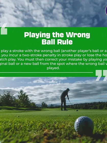 Know the "Playing the Wrong Ball" rule. If you play another player's ball, you incur a penalty. Always double-check before you swing.