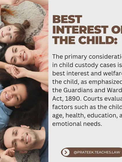 The cornerstone of any custody case is the "best interest of the child." I explain how courts evaluate a child's welfare, including their emotional needs, education, and health, to make a fair and nurturing custody determination.