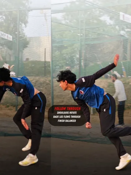 The final stages are critical for accuracy and injury prevention. A high release point with a quick wrist snap, followed by a balanced follow-through where the back leg comes through, ensures the bowler completes the action safely and effectively.