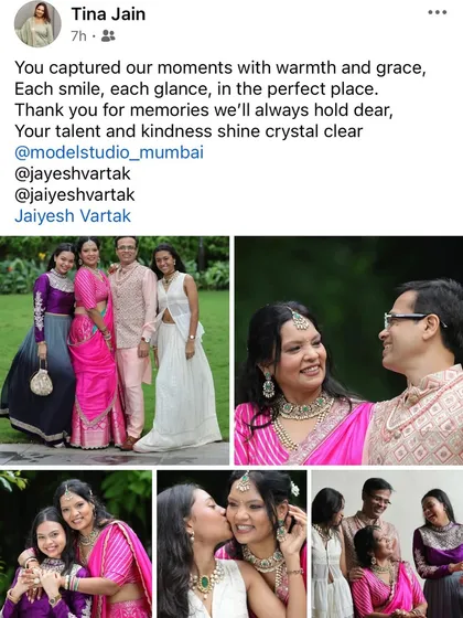 A collage of beautiful family portraits shared by a happy client. Capturing generations together in one frame is one of the most rewarding parts of our job.