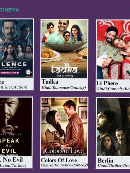 A selection of thrillers and romantic comedies from ZEE5, perfect for a date night or a fun evening with friends.