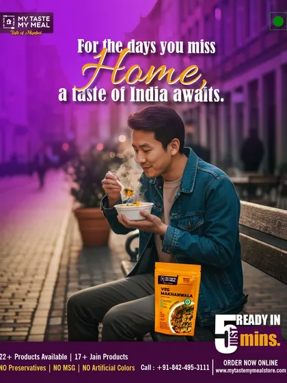 This is the reason I started My Taste My Meal. For those moments when you are far from home, sitting on a bench in a new country, and all you want is a comforting taste of India. My Veg Makhanwala can bring that feeling back in just 5 minutes.