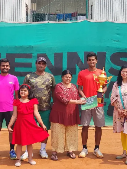 The runner-up of the boys' singles at the 5th Shri Rajesh Patel Memorial Super-Series AITA Tennis Tournament.