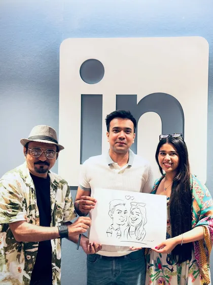 It was a pleasure bringing some artistic fun to the LinkedIn office. I create live caricatures for corporate events, offering a unique and engaging experience that leaves employees with a personal keepsake.