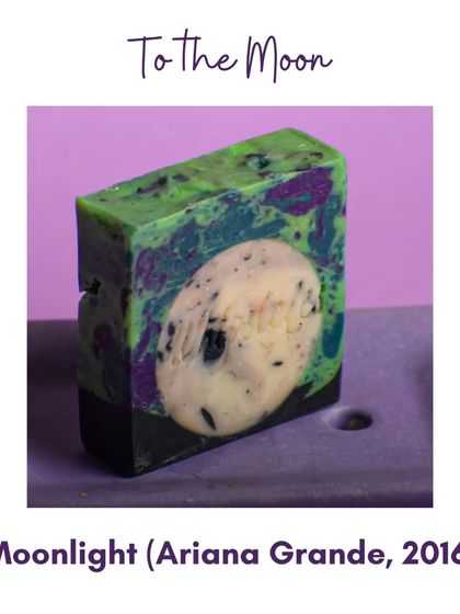 Our "To the Moon" soap, with its celestial design, is a tribute to the moon's glow. It's only fitting to pair it with Ariana Grande's "Moonlight."
