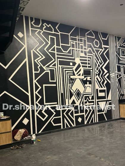 This African-themed pattern art was a great challenge. Getting the crisp white lines perfect required a new level of precision, resulting in a bold and rhythmic design.