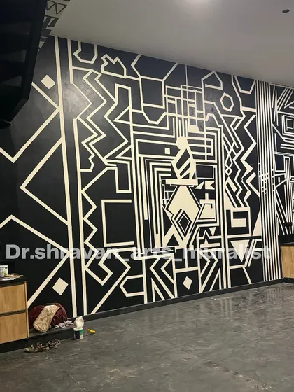 This African-themed pattern art was a great challenge. Getting the crisp white lines perfect required a new level of precision, resulting in a bold and rhythmic design.