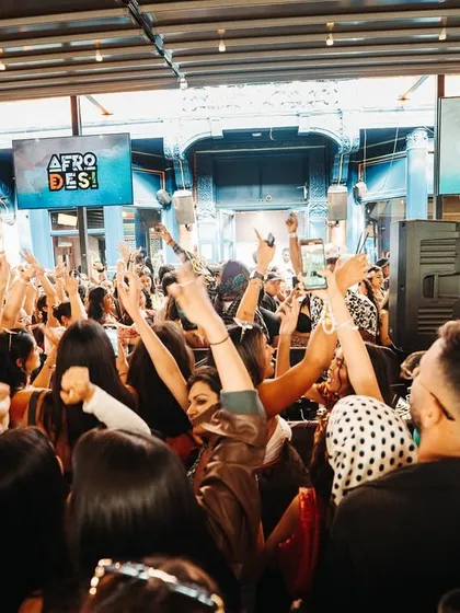 This was our London day party, and the energy was just incredible. Seeing a packed venue with everyone vibing to the AfroDesi sound is the best feeling. We had the branding up on the screens and the whole place was bouncing from start to finish.
