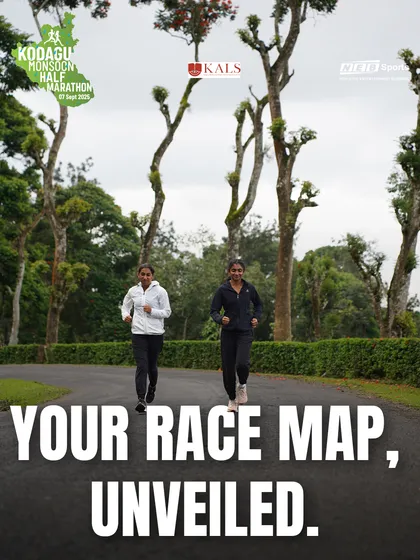 Your race map, unveiled. Get ready to explore every twist and turn of the Kodagu Monsoon Half Marathon.